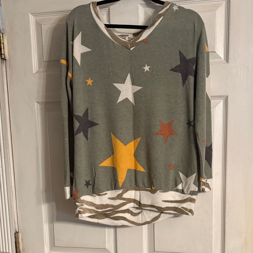 Starry Kids Top in Green by